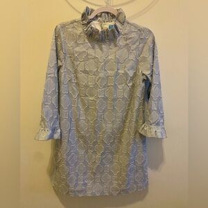 BRAND NEW Draper James Textured Stripe Lindsay Shift Mini Dress